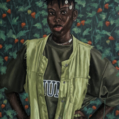 Girl is a floral garden