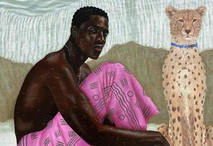 Boy and a cheetah