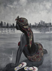 flip flops and a woman
